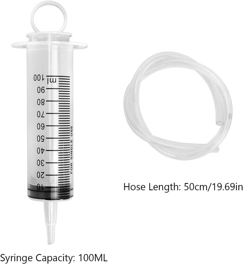 wdcfxy Brake Bleed Kit Fluid Bleeder Pressure Motorcycle Hydraulic Disc Clutches Oil Bleeding Extractor Reverse Bleeder Tool 100ml Syringe 50cm/19.69Inch Hose Universal Motorbike Scooter Maintenance - Image 2